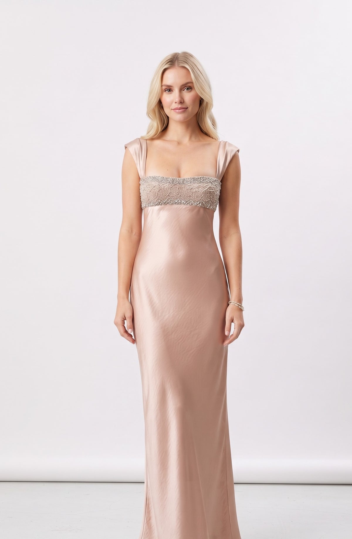 Satin Coquette Fitted Dress