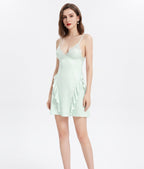 The Backless Lace Silk Nightdress